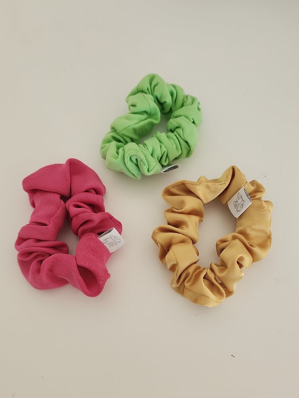 DEW Bright Trio Scrunchie Set — Pink, Lime, Yellow NEVER WORN!